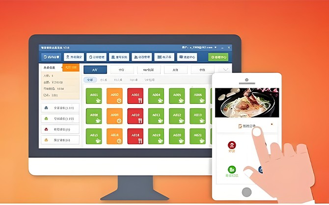 味萊客餐飲智慧食堂現場點菜圖片