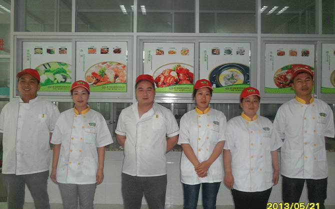 臨泉企業食堂全體員工全體照圖片