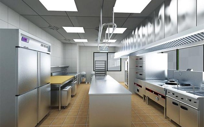 酒店食堂廚房現場圖片